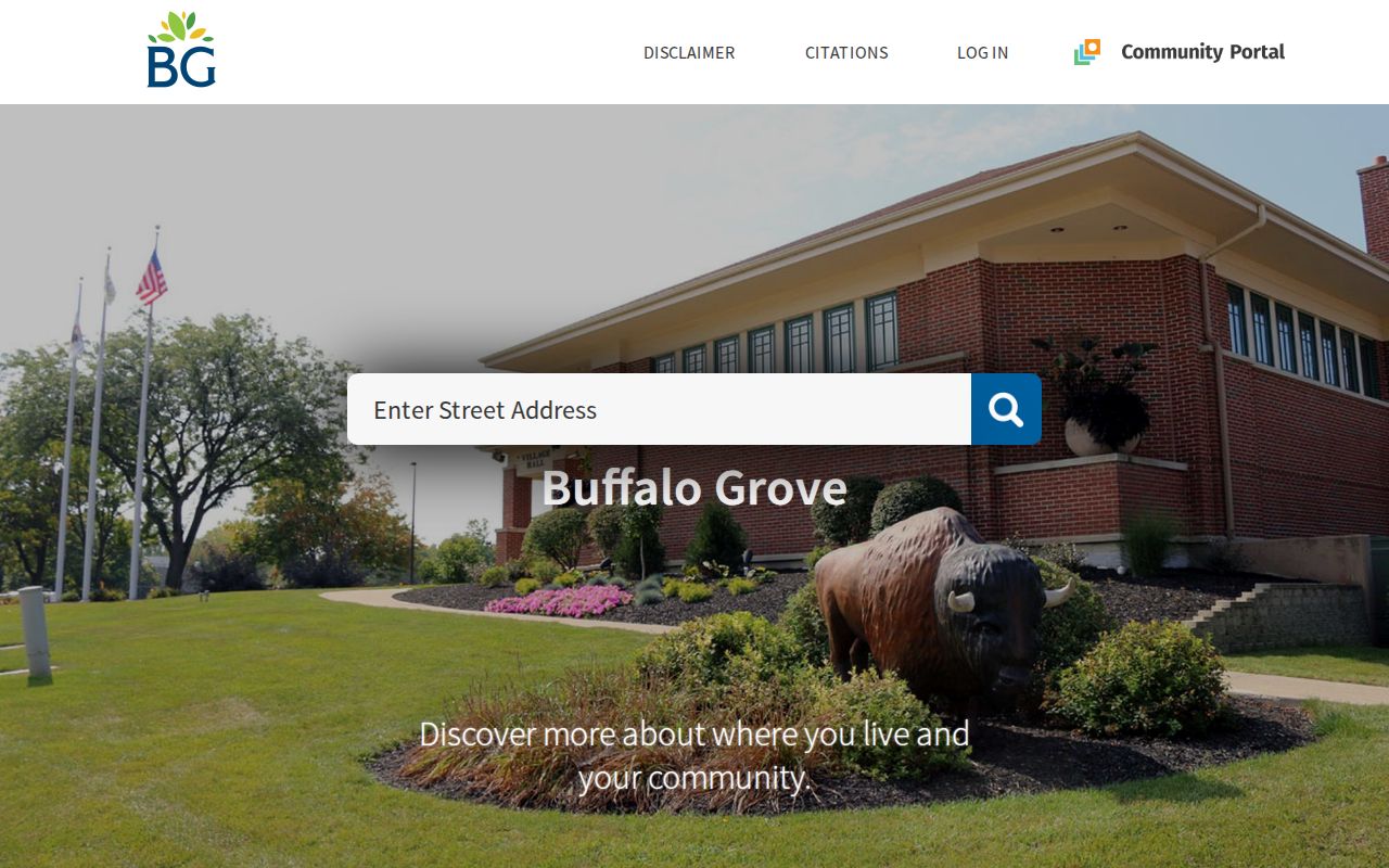 Buffalo Grove street directory village GIS portal