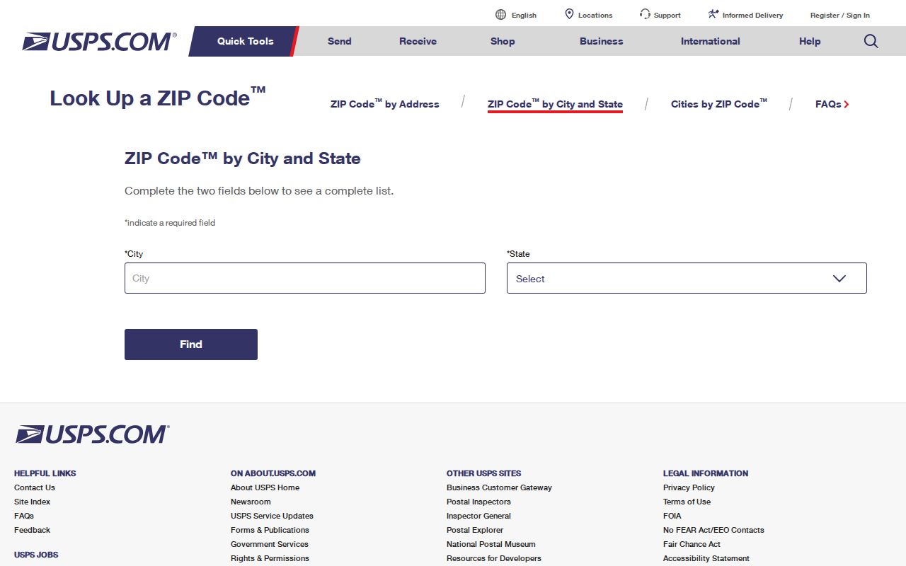 USPS ZIP Code Lookup used for Buffalo Grove postal addresses